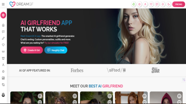 Meet DreamGF.AI app: The smartest AI girlfriend generator. Chat & sexting. Custom personalities, outfits and more.